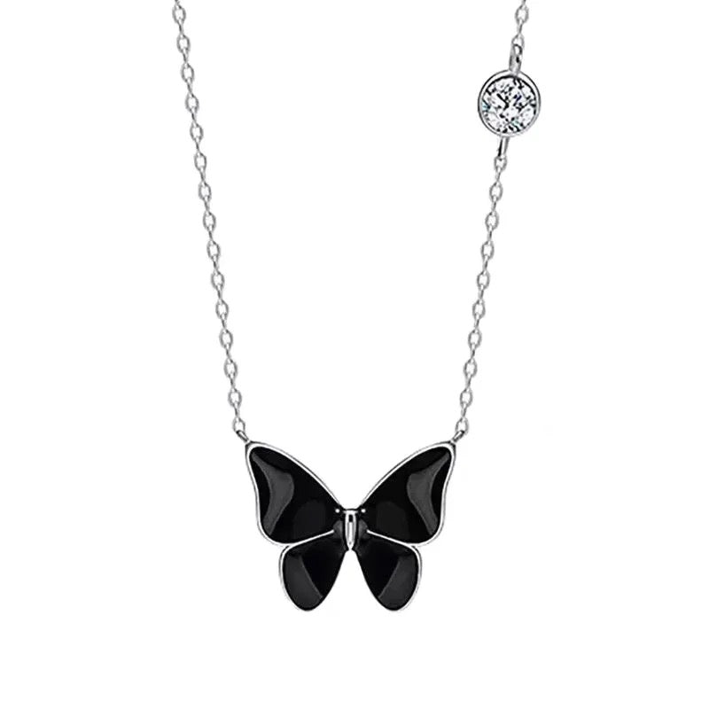 Mekki Black Fashion Butterfly Pendant Chain Necklace 🔥