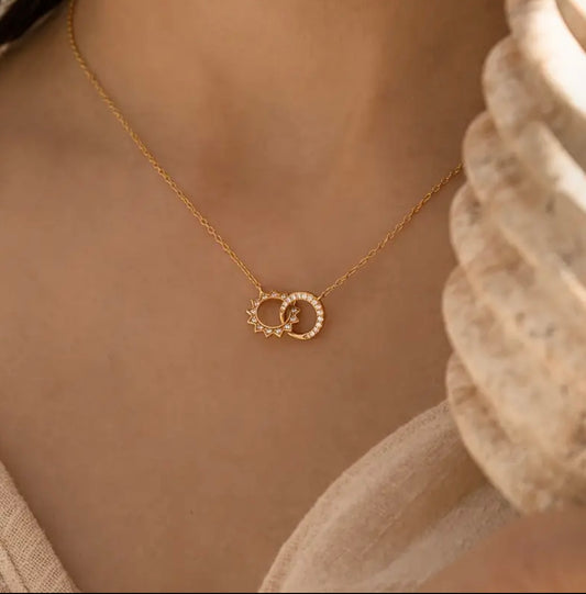 Mekki 18K Gold Plated  Pendant Necklace Luxury Style Unique Design