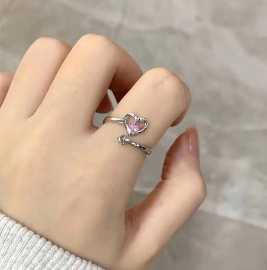 Mekki Luxury Style Ring 💍 Heart ♥️ Open Style Ring