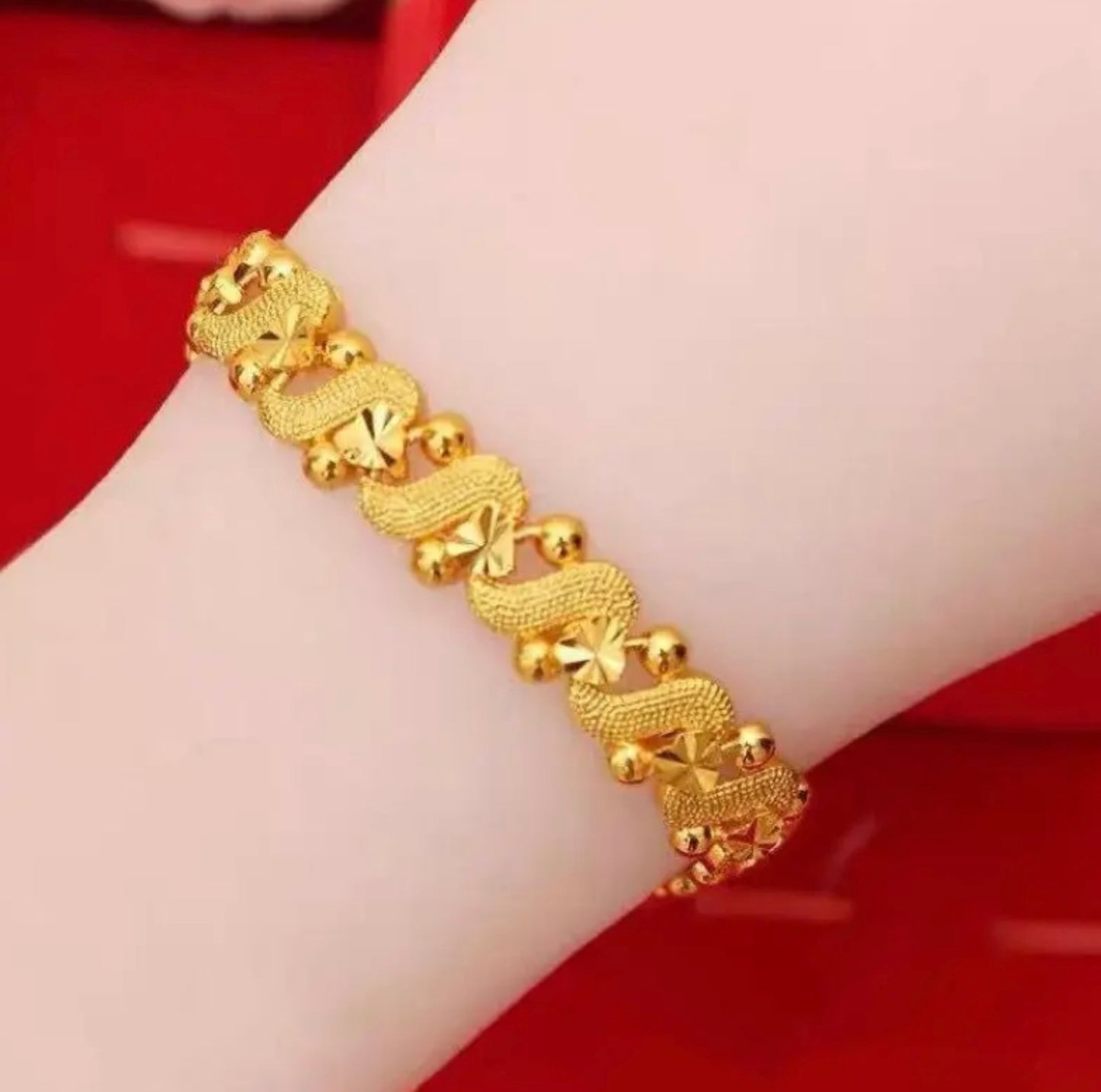 24K Gold Plated Necklace Hand Bracelete