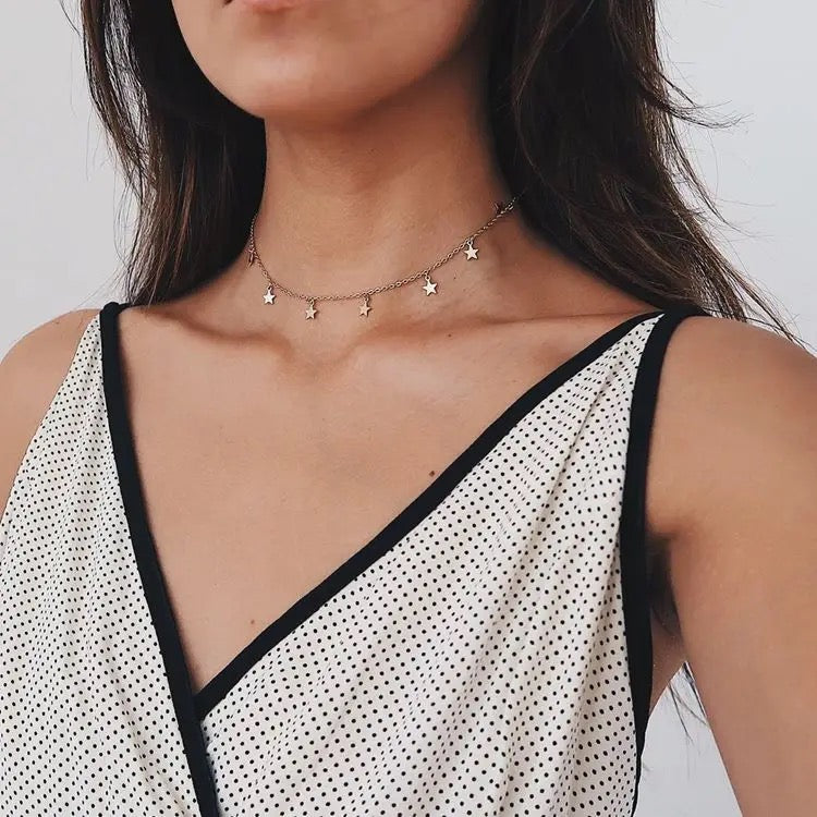 Mekki Star ⭐️ Choker Necklace Clavicle Chain Necklace For Women